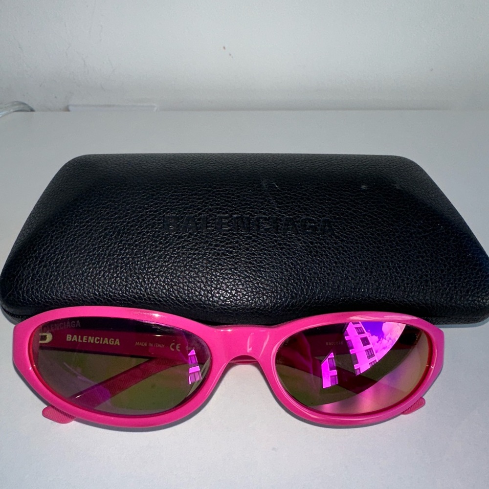 Authentic Balenciaga Oval Pink Sunglasses